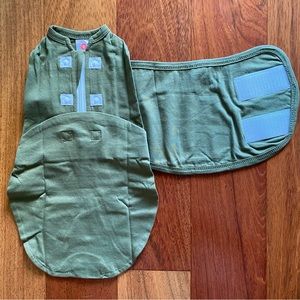 Embe PREEMIE Swaddle Blanket (4-6lbs), Moss green | Arms in / Legs in or out